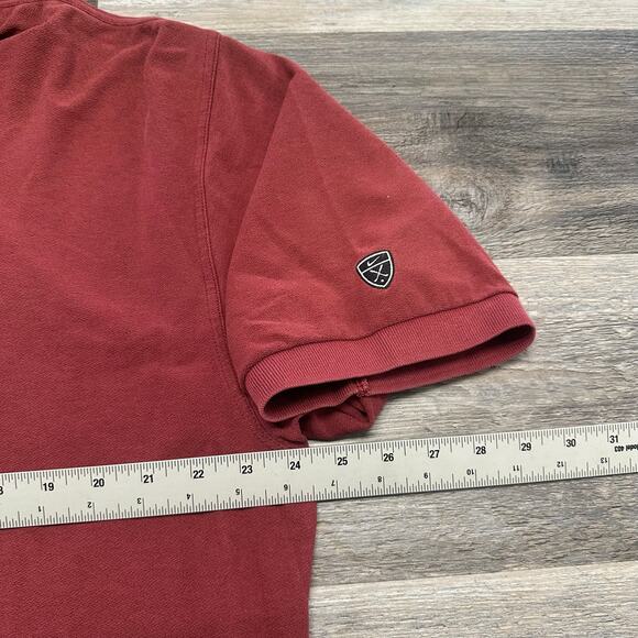 Nike Tiger Woods Polo Shirt Dark Red Mens L Short Sleeve Cotton Golf Dri-Fit - Picture 6 of 8
